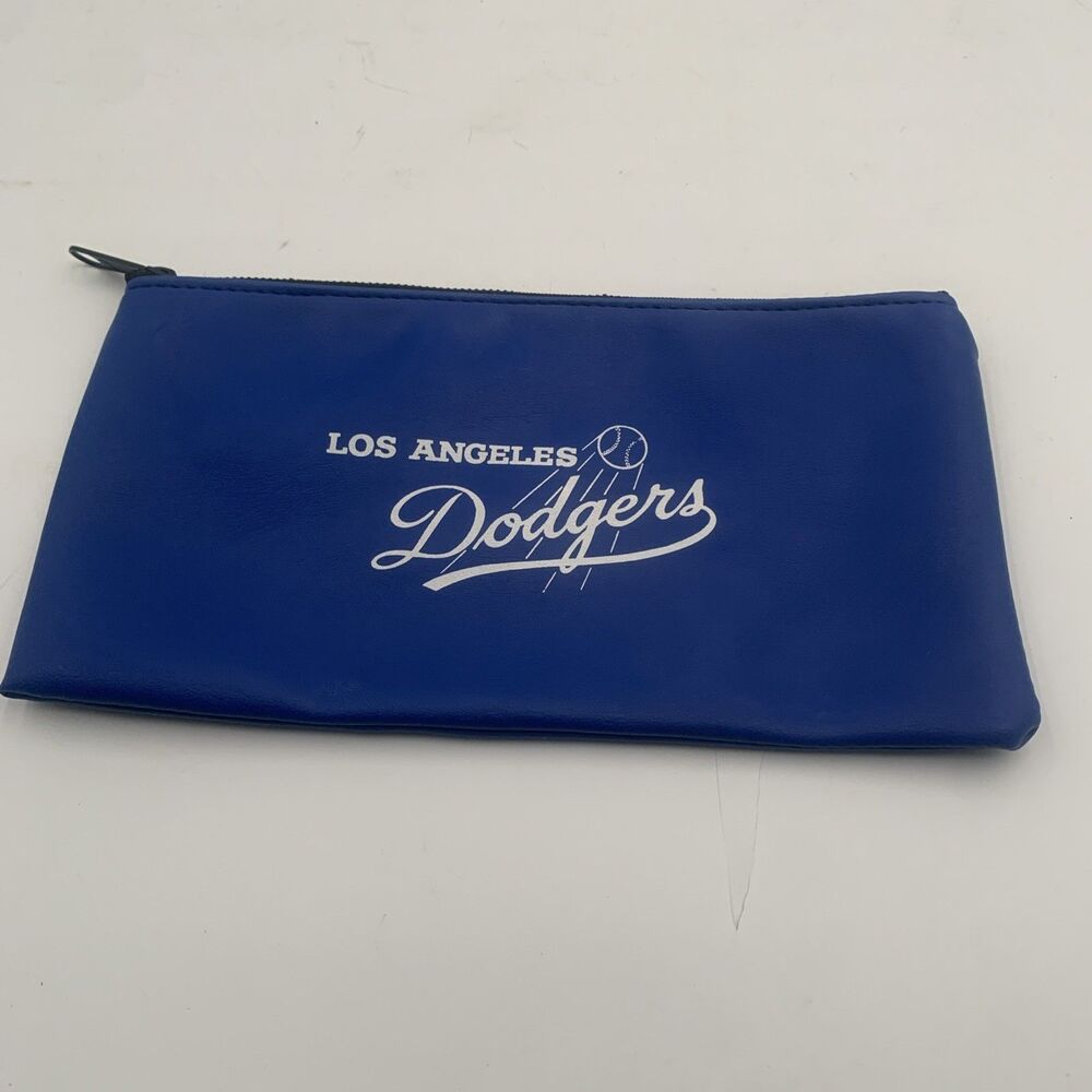L.A. Dodgers Baseball Vintage Money / Bank Bag Travel Toiletries Bag Deposit Bag